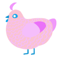 (unnamed), a rose and lavender chicken with a lace pattern