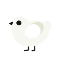 Ghost, a white chicken