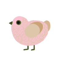 (unnamed), a rose and beige chicken with a double-lace pattern