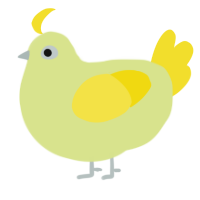 Lemon Drop, a lemon and yellow chicken