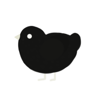 Atlas, a black chicken with a speckle pattern