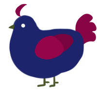 (unnamed), a navy and maroon chicken