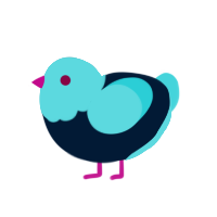 Kris Deltarune, a tumblr and aqua chicken with a head pattern