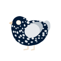 Snowy Silent Night, a tumblr and mist chicken with a speckle pattern