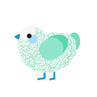 (unnamed), a white and mint chicken with a double-lace pattern