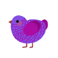 (unnamed), a blurple and plum chicken with a lace pattern