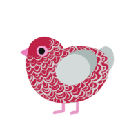 양, a white chicken with a double-lace pattern