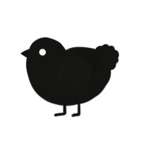 Inhospitable, a black chicken