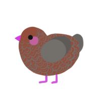 (unnamed), a russet and grey chicken with a double-lace pattern