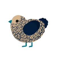 Fantaisie, a beige and tumblr chicken with a double-lace pattern