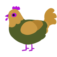 (unnamed), a olive and gold chicken with a head pattern