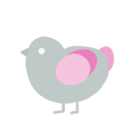 crush, a silver and pink chicken