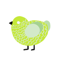 Ultra Paradise, a lime and gluppy chicken with a lace pattern