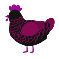 (unnamed), a black and wine chicken with a lace pattern