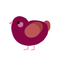 (unnamed), a maroon and red chicken