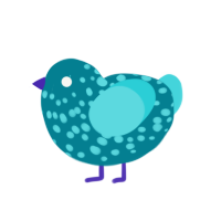 could be it, a sea and aqua chicken with a speckle pattern