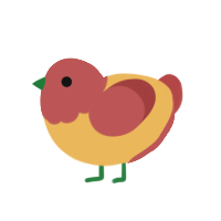 (unnamed), a honey and red chicken with a head pattern