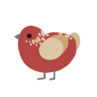 kranch, a red and beige chicken with a neck-speckle pattern