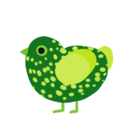 saladfingers, a leaf and lime chicken with a speckle pattern