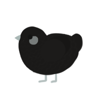 Deep Dark, a sable chicken with a lace pattern