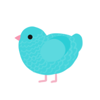 Waves, a aqua chicken with a lace pattern