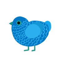 (unnamed), a sapphire and sky chicken with a lace pattern