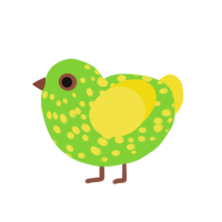 lava lamp, a grass and yellow chicken with a speckle pattern