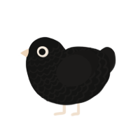 Voice of the Hero, a black and sable chicken with a lace pattern