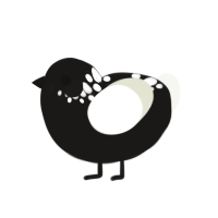 (unnamed), a sable and white chicken with a neck-speckle pattern