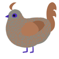 (unnamed), a ash and brown chicken with a double-lace pattern