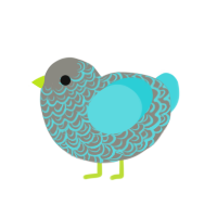 (unnamed), a ash and aqua chicken with a double-lace pattern