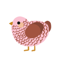 (unnamed), a rose and russet chicken with a lace pattern