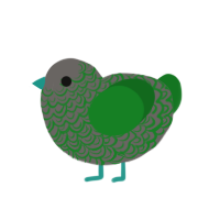 (unnamed), a grey and leaf chicken with a double-lace pattern