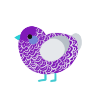 PSLEgg 状元, a violet and mist chicken with a double-lace pattern