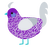 PSLEgg 状元, a violet and mist chicken with a double-lace pattern