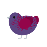 (unnamed), a overcast and maroon chicken with a half-lace pattern