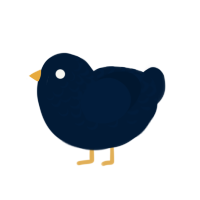 1 Mod Away, a tumblr chicken with a half-lace pattern