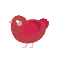 Red Rose, a red and crimson chicken with a lace pattern