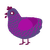 Concord, a overcast and plum chicken with a lace pattern