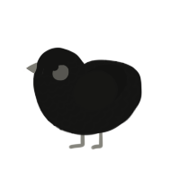 Black Xmas, a black chicken with a lace pattern