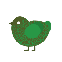 (unnamed), a olive and viridian chicken with a double-lace pattern