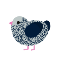 (unnamed), a silver and tumblr chicken with a double-lace pattern