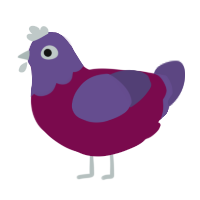 Berry Mousse, a wine and overcast chicken with a head pattern