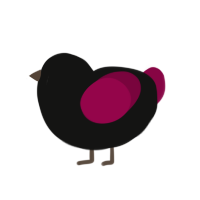 (unnamed), a black and maroon chicken