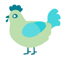 gloppy, a gluppy and aqua chicken