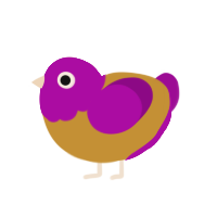 (unnamed), a gold and plum chicken with a head pattern