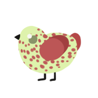 Gorbus, a apple and red chicken with a speckle pattern