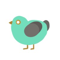 (unnamed), a mint and grey chicken