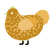 Selvy, a ochre and honey chicken with a speckle pattern