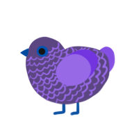 (unnamed), a overcast and blurple chicken with a lace pattern